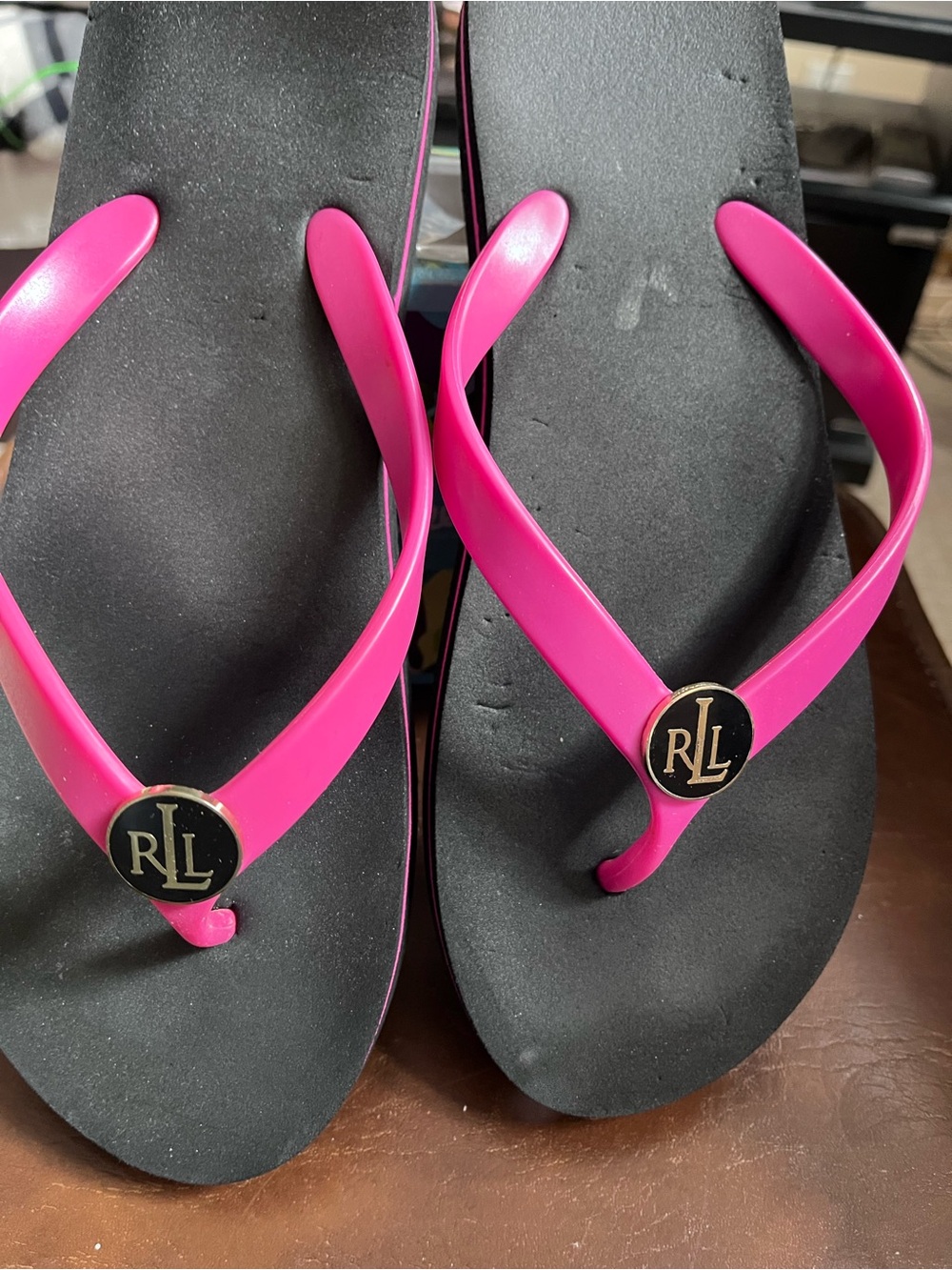 Ralph Lauren Women’s Pink Flip Flop Sandals-Size 9
